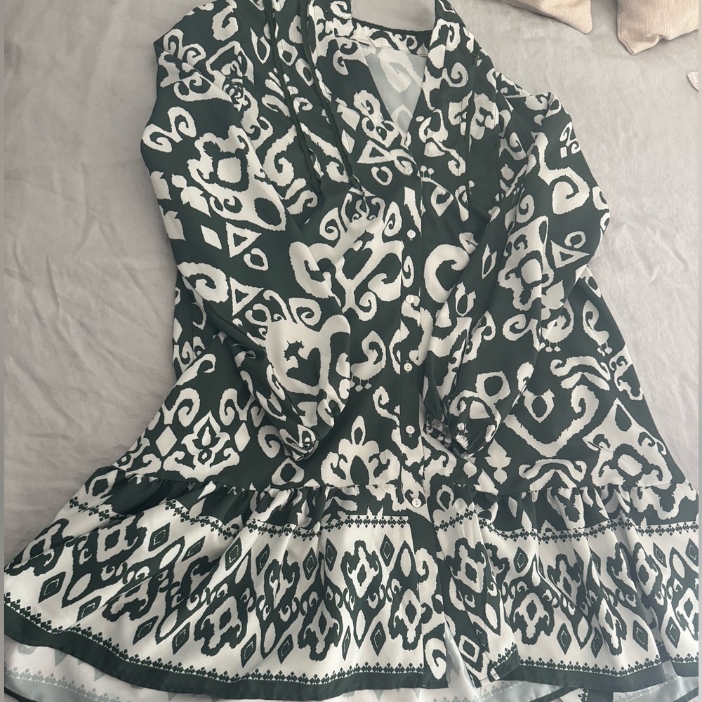 Colorful midi dress purchased at small boutique in Miami